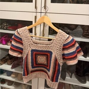 Sea New York Mena Hand Crochet Sweater